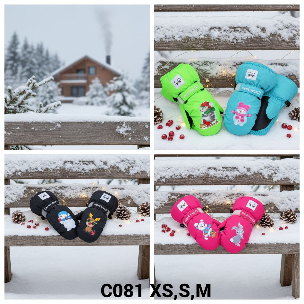Kids ski gloves c081
