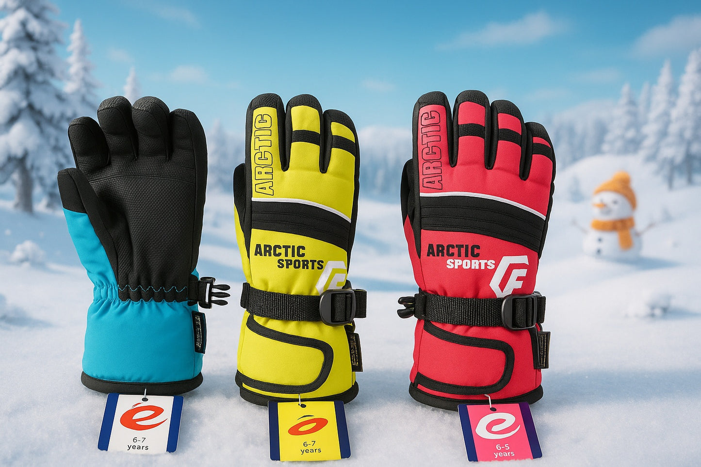 Kids ski gloves C075