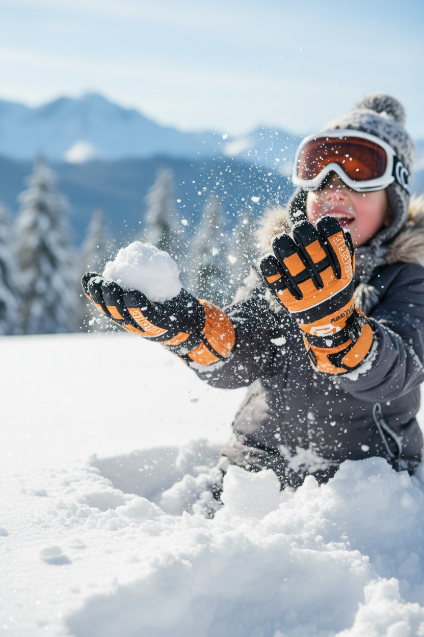 Kids ski gloves C075