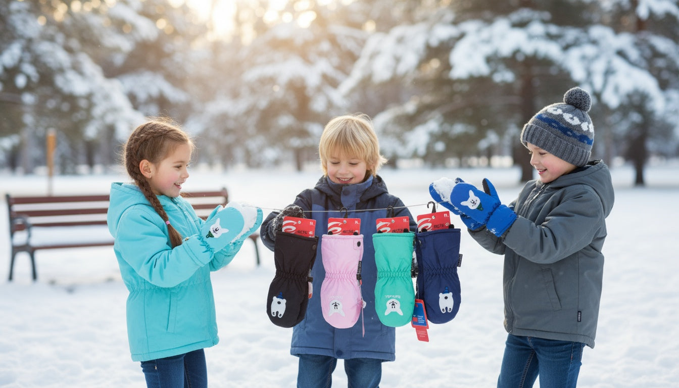 Kids ski gloves C072