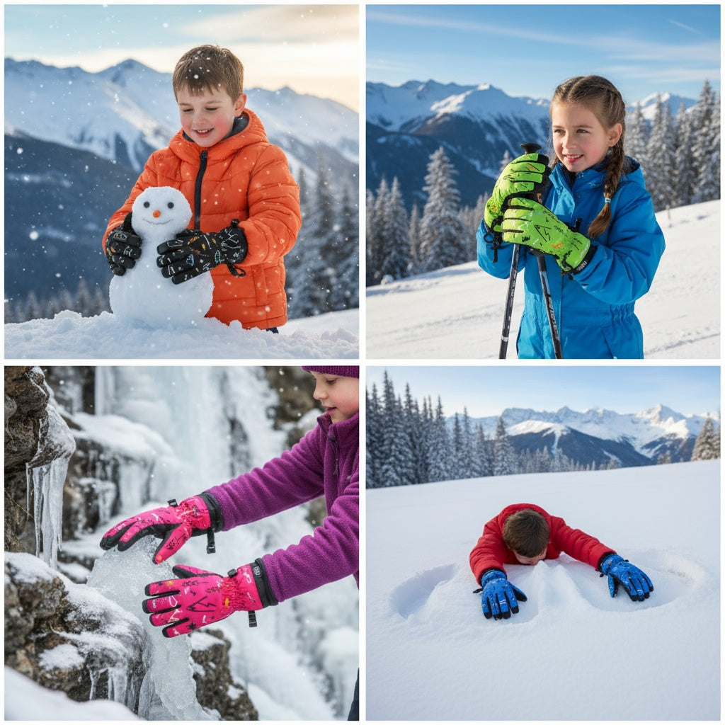 Kids ski gloves C069