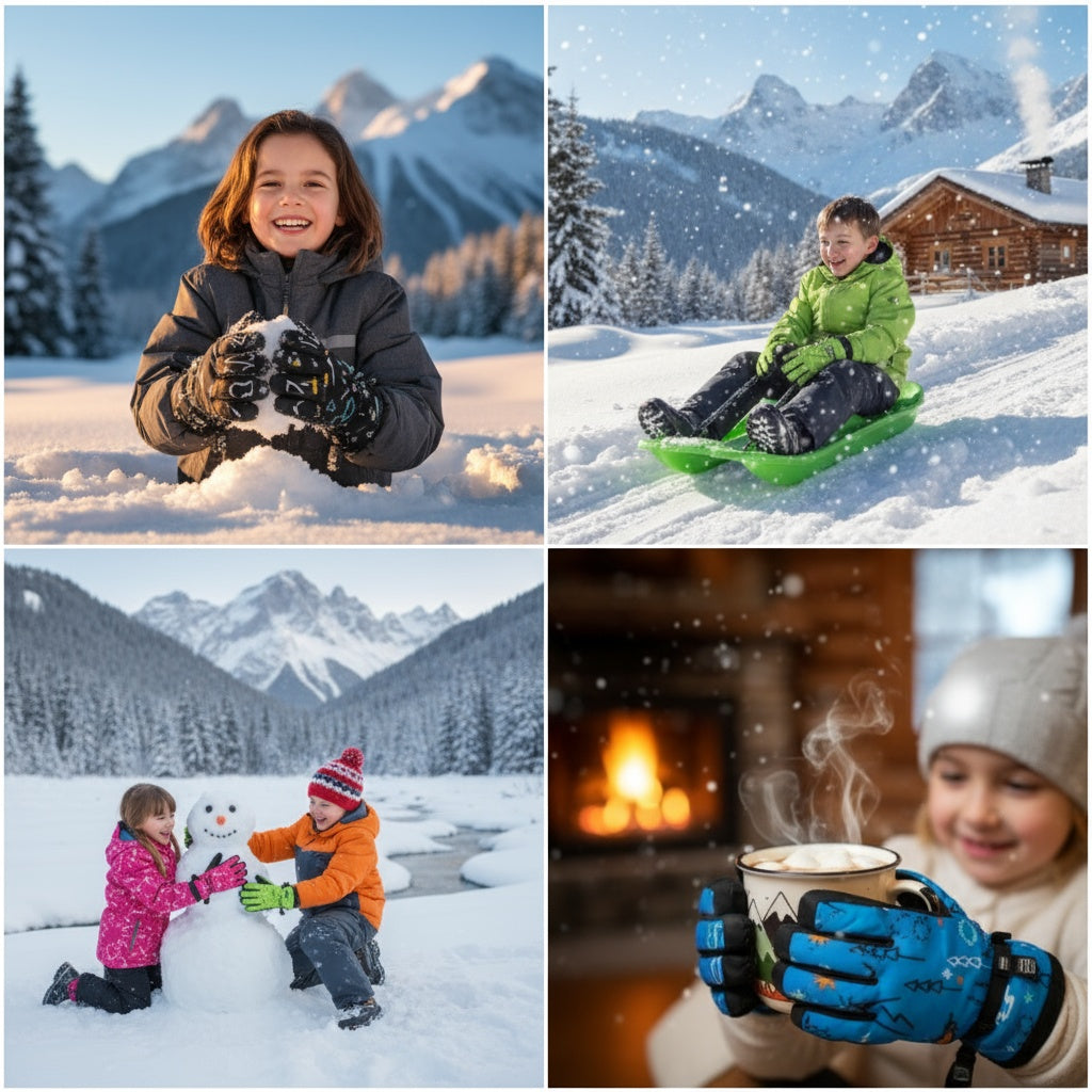 Kids ski gloves C069