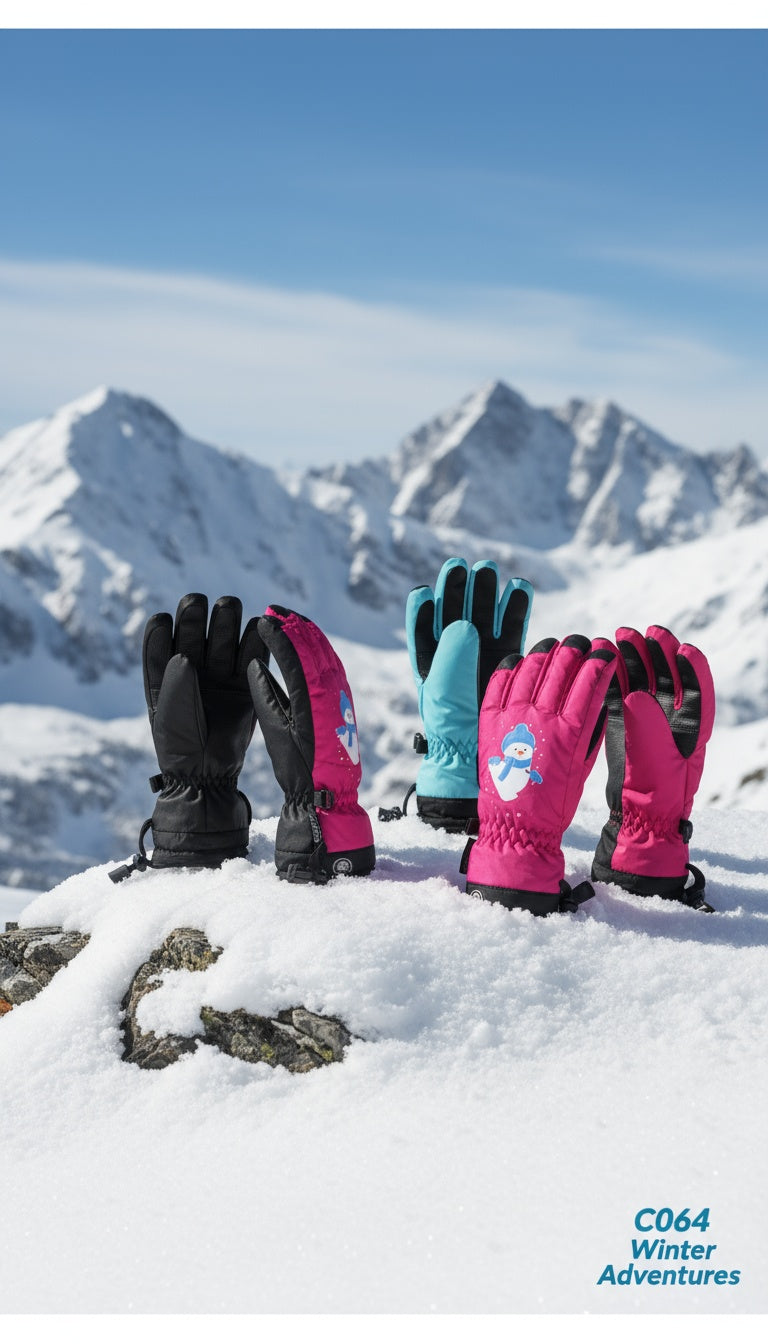 Kids ski gloves C064