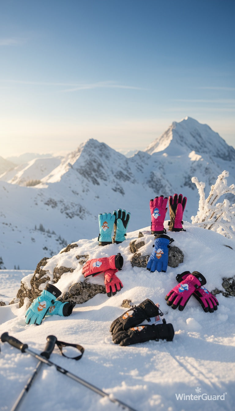 Kids ski gloves C064