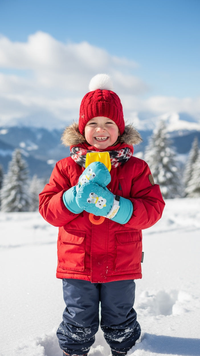 Kids ski gloves С082