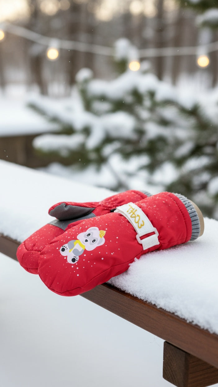 Kids ski gloves С082