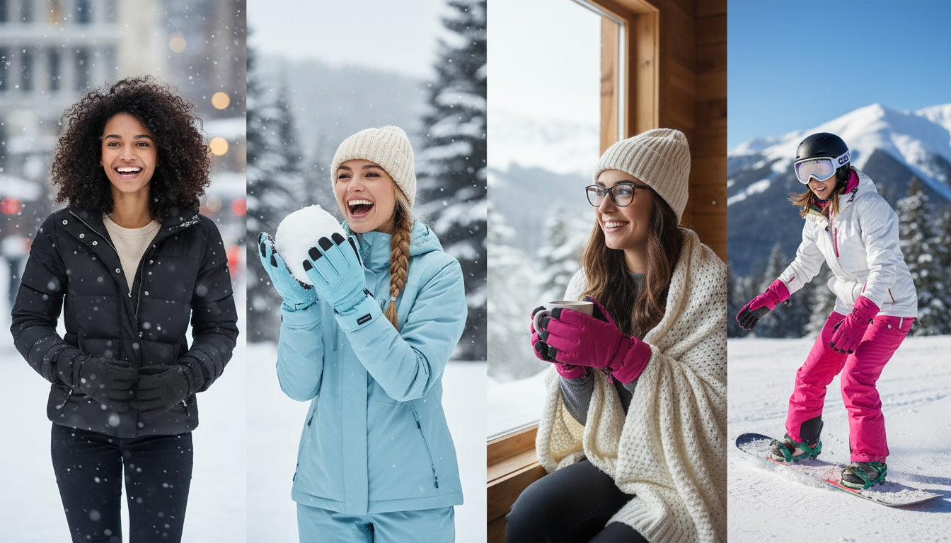 Women's ski gloves HX045