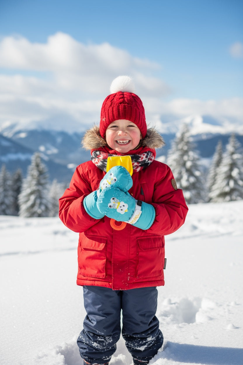 Kids ski gloves C082